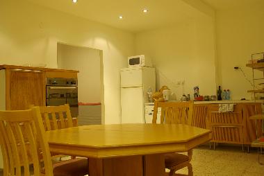 cuisine salle � manger ouverts donnant sur le salon