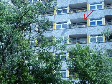 Une fl�che indique l'appartement
