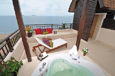 Le toit terace 75 m2, en assommant seaview, Jacuzzi