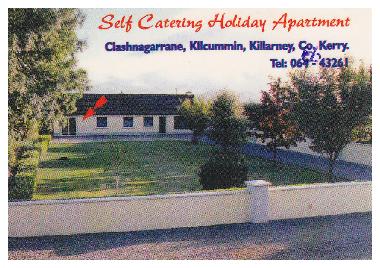 Appartement de vacances �/en/au Killarney (Kerry)ou appartement ou maison de vacances