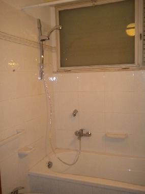 salle de bains avec baignoire-douche