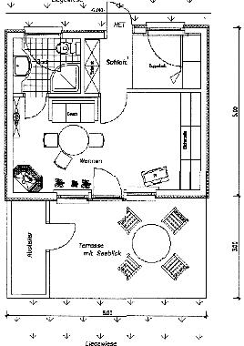 Maison de vacances /en/au Dahmen (Mecklenburgische Seenplatte)ou appartement ou maison de vacances