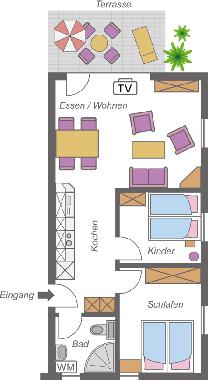 Appartement de vacances �/en/au Ostseebad Prerow (Fischland-Dar�-Zingst)ou appartement ou maison de vacances