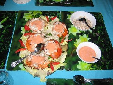 Essayez le crab fresh de votre cuisinier personnel.