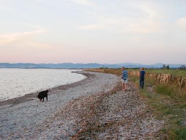 Promenade sur la plage devant chez nous