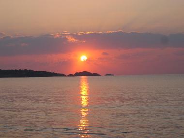 Coucher de soleil vu depuis la propri�t�