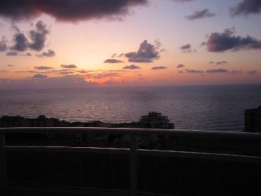 Vue du Balcon au coucher du soleil