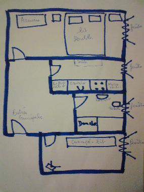 Appartement de vacances �/en/au Tunis (Tunis)ou appartement ou maison de vacances