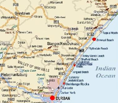 Maison de vacances �/en/au Zinkwazi Beach (KwaZulu-Natal)ou appartement ou maison de vacances