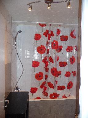 Grande baignoire avec douche