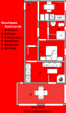 Chambre avec petit d�jeuner �/en/au Lile Pag Novalja  (Licko-Senjska)ou appartement ou maison de vacances