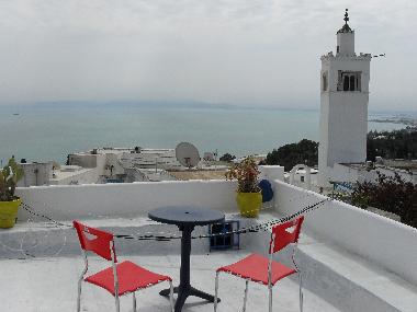 Chambre avec petit d�jeuner �/en/au sidi bou said (Tunis)ou appartement ou maison de vacances