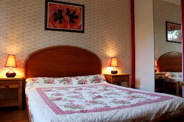 Chambre "les pavots"; lit double 140/190