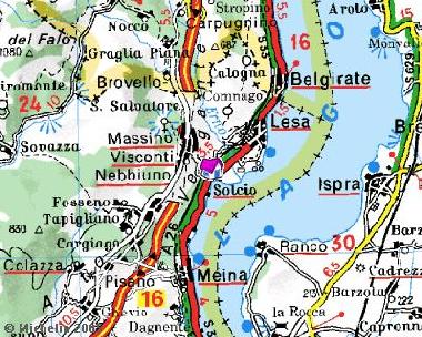Appartement de vacances � 10 minutes de Arona et de Stresa. Terrains de golf � 7,5 km.