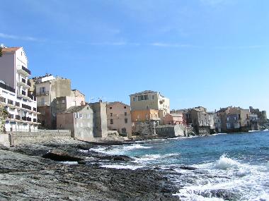 the marina from a beach