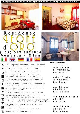 Appartement de vacances �/en/au Venezia Mira (Venezia)ou appartement ou maison de vacances