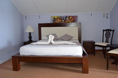 Chambre bleue au 1er avec grande terrasse et vue mer