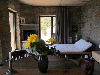 Dining area the kitchen is to the right