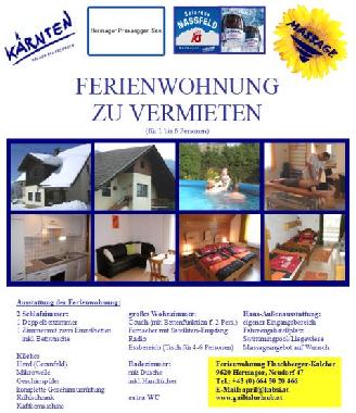 Appartement de vacances /en/au Hermagor (Oberkrnten)ou appartement ou maison de vacances