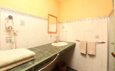 Apartment: salle de bains avec toilette et douche