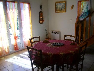 salle � manger salon 32m2 table ronde � rallonge 