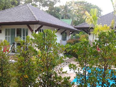 villa and swimming pool