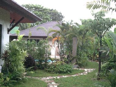 the garden and 1 villa