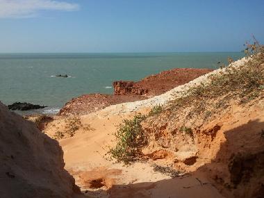 vue de la mer du haut de la falaise
