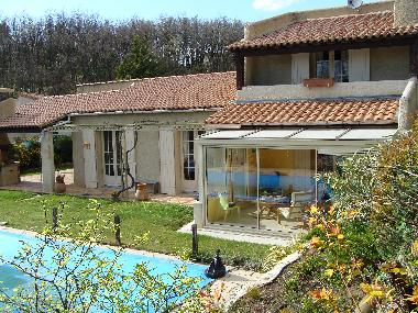 Faade vranda sud sur piscine 