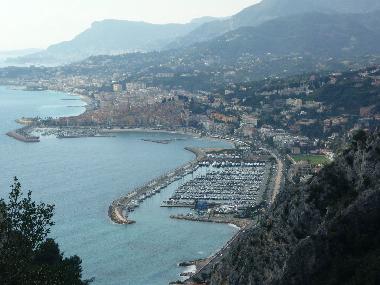 Menton, Roquebrune et Monaco, vue depuis Grimaldi Superiore