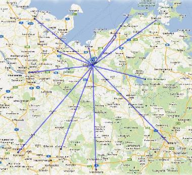 Appartement de vacances /en/au Langen Brtz (Mecklenburgische Seenplatte)ou appartement ou maison de vacances