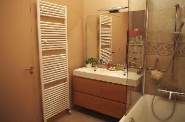 Salle de bain avec baignoire