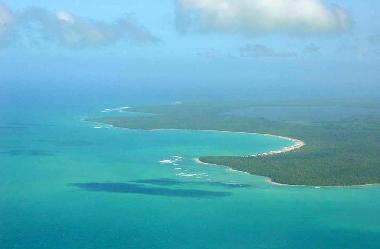 la p�ninsule de Samana vue du ciel