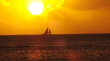 Ballade en catamarin au coucher de soleil