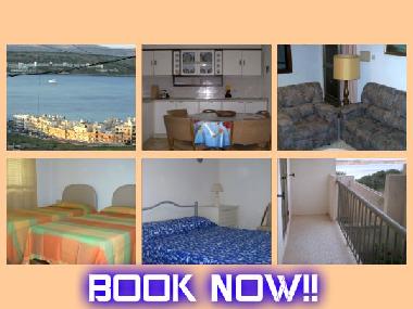 Appartement de vacances /en/au Mellieha (Malte)ou appartement ou maison de vacances