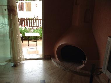 Chemin�e feu de bois