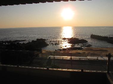 Coucher de soleil depuis la terrasse