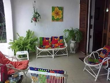 Vranda avec vue sur mer et sur la montagne du Morne