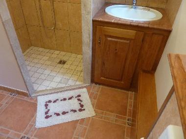 La salle de bain avec la douche 