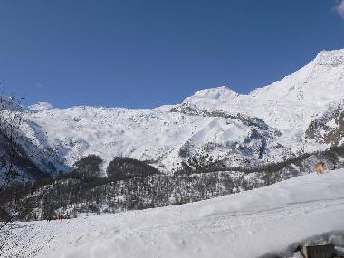 Les pistes de ski devant la maison Topas