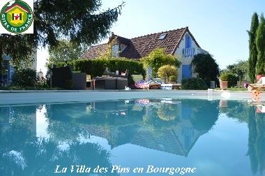 La Villa des Pins Gites de France 3 �pis avec piscine priv�e et chemin�e entre Loire et Morvan en Bo