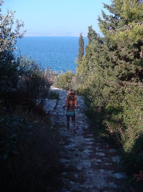 Chemin privatif m�nant � la plage
