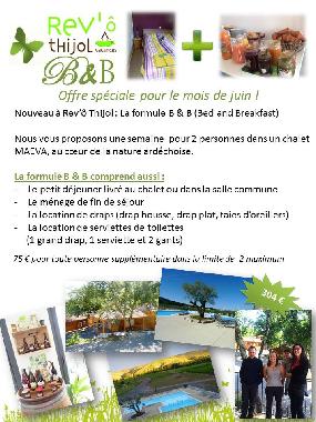 Chalet /en/au St. Alban Auriolles (Ardche)ou appartement ou maison de vacances