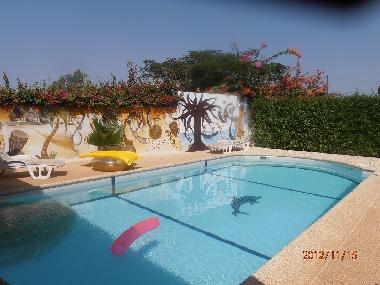 la piscine hum!!!17h et toujours au soleil!!!SUPER