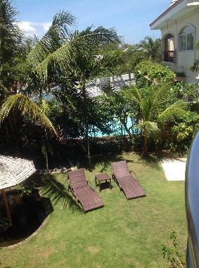Our garden with fishpond, beside clubhouse w gym & swimming pool