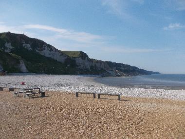 plage et falaise de st joint bruneval