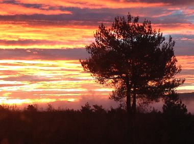 Lev� de soleil sur le bastidon