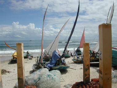 Plage des p�cheurs au village Taiba