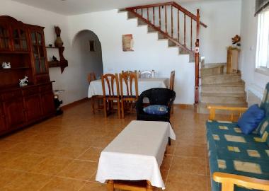 salon salle  manger avec canap lit double, chalet droit