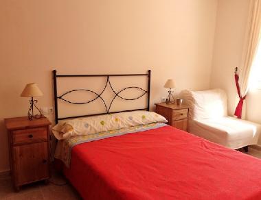 chambre avec lit double et lit d´appoint